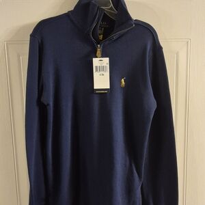 Polo by Ralph Lauren Kids Deep Blue Zip-Up Sweater